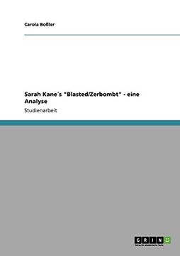 portada Sarah Kane´s "Blasted/Zerbombt" - eine Analyse (German Edition)
