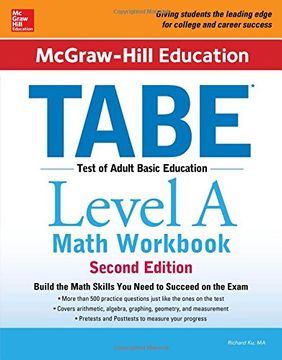portada McGraw-Hill Education TABE Level A Math Workbook Second Edition