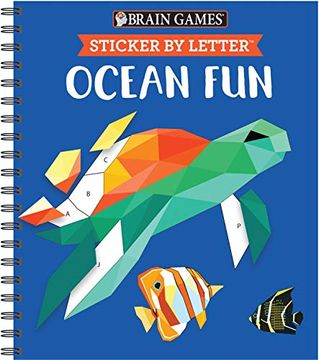 portada Brain Games Sticker by Letter Ocean fun [With Sticker(S)] (en Inglés)
