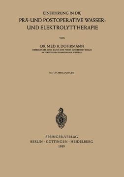 portada Einführung in die Prä- und Postoperative Wasser- und Elektrolyttherapie (German Edition)