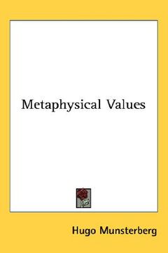 portada metaphysical values (en Inglés)