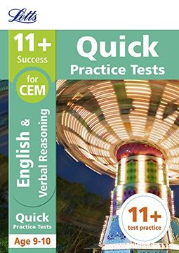 portada Letts 11+ Success - 11+ Verbal Reasoning Quick Practice Tests: For the Cem Tests: Age 9-10 (in English)