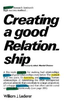 portada creating a good relationship (in English)