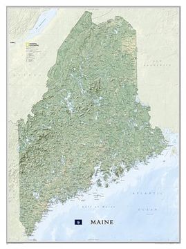 portada National Geographic Maine Wall map (30. 25 x 40. 5 in) (National Geographic Reference Map)