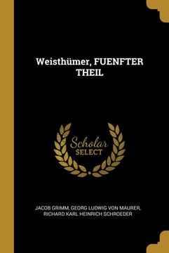 portada Weisthümer, Fuenfter Theil (in German)