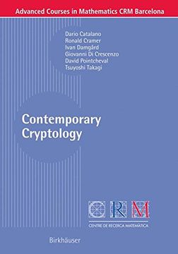 portada Contemporary Cryptology (Advanced Courses in Mathematics - crm Barcelona) (en Inglés)