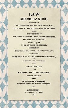 portada Law Miscellanies [1814] (in English)