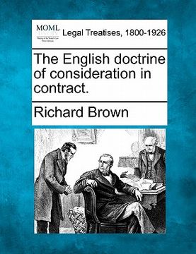 portada the english doctrine of consideration in contract.