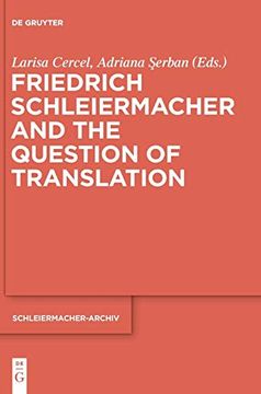 portada Friedrich Schleiermacher and the Question of Translation (en Inglés)