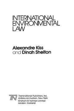 portada international environmental law (en Inglés)