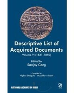 portada Descriptive List of Acquired Documents vol vi 18311850