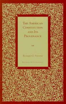 portada the american constitution and its provenance (en Inglés)