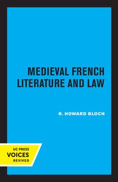portada Medieval French Literature and law 