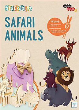 portada Incredibuilds Jr. Stackables: Safari Animals (en Inglés)