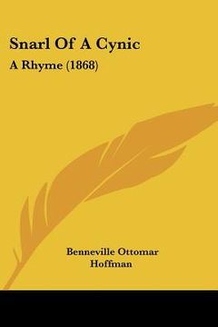portada snarl of a cynic: a rhyme (1868)