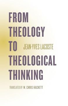 portada From Theology to Theological Thinking (Richard Lectures) (en Inglés)