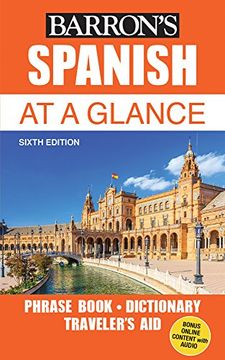 portada Spanish at a Glance: Foreign Language Phras & Dictionary (Barron's Foreign Language Guides) 