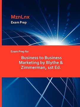 portada exam prep for business to business marketing by blythe & zimmerman, 1st ed.