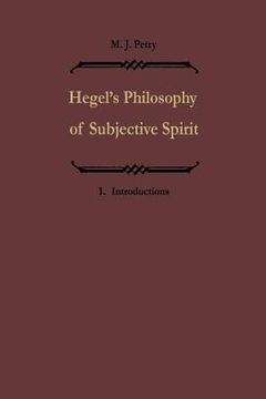 portada Hegels Philosophie Des Subjektiven Geistes / Hegel's Philosophy of Subjective Spirit: Band I / Volume I (en Inglés)