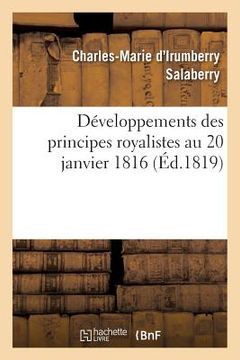 portada Développemens Des Principes Royalistes Au 20 Janvier 1816 (in French)