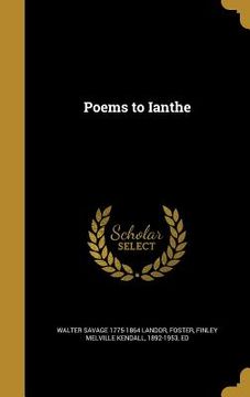 portada Poems to Ianthe (in English)