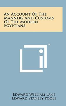 portada An Account of the Manners and Customs of the Modern Egyptians