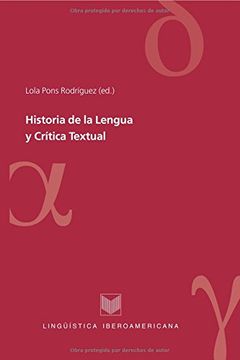 portada Historia de la Lengua y Crítica Textual. (Lingüística Iberoamericana)