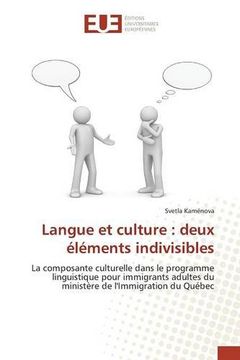 portada Langue et culture: deux éléments indivisibles