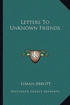 portada letters to unknown friends (en Inglés)