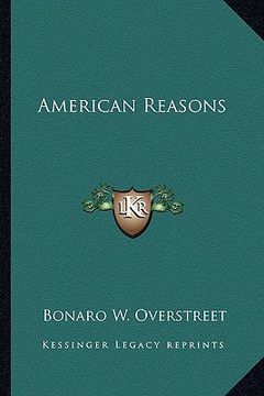 portada american reasons (en Inglés)