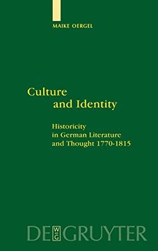 portada Culture and Identity: Historicity in German Literature and Thought 1770-1815 