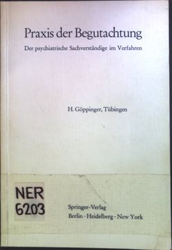 portada Praxis der Begutachtung: Der Psychiatrische Sachverständige im Verfahren. (en Alemán)