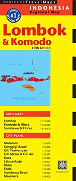 portada Lombok & Komodo Travel map Fifth Edition (Periplus Travel Maps) 