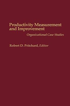 portada productivity measurement and improvement: organizational case studies (en Inglés)