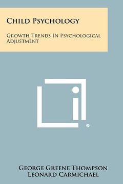 portada child psychology: growth trends in psychological adjustment (en Inglés)