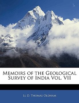 portada memoirs of the geological survey of india vol. vii