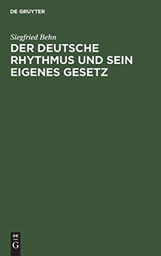 portada Der Deutsche Rhythmus und Sein Eigenes Gesetz (in German)