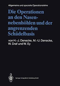 portada Die Operationen an den Nasennebenhöhlen und der Angrenzenden Schädelbasis (Kirschnersche Allgemeine und Spezielle Operationslehre, 5 (in German)