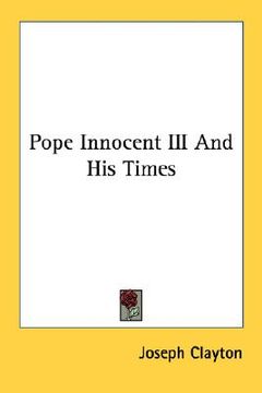 portada pope innocent iii and his times (in English)