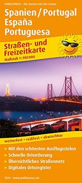 portada Spanien / Portugal, España, Portuguesa: Straßen- und Freizeitkarte mit Touristischen Straßen, Highlights der Region und Digitalem Ortsregister. 1: 950. 000 (Straßen- und Freizeitkarte: Stuf) (in German)