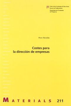 portada Costes para la dirección de empresas (in Spanish)