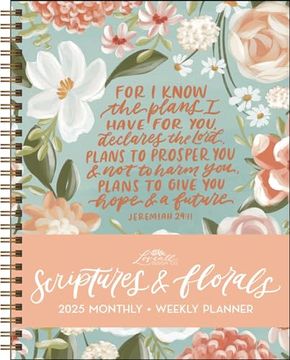 portada Scriptures and Florals 12-Month 2025 Monthly (en Inglés)