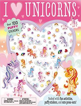 portada Puffy Stickers i Love Unicorns (en Inglés)