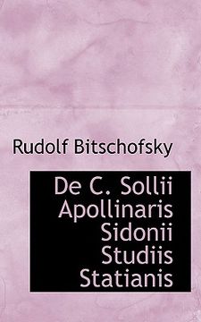 portada de c. sollii apollinaris sidonii studiis statianis (en Inglés)