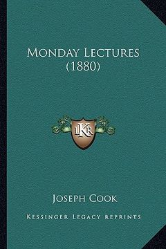 portada monday lectures (1880) (en Inglés)