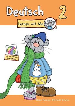 portada Deutsch Lernen mit mo - Teil 2: Bildwörterbuch zum Ausmalen, Üben und Spielen mit Farbigen Bildkärtchen (en Alemán)