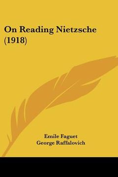 portada on reading nietzsche (1918) (en Inglés)