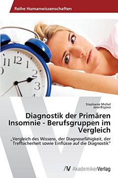 portada Diagnostik Der Primaren Insomnie - Berufsgruppen Im Vergleich