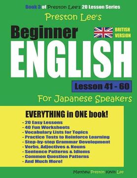 portada Preston Lee's Beginner English Lesson 41 - 60 For Japanese Speakers (British) (en Inglés)