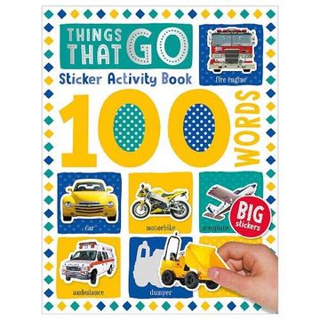 portada 100 Things That go Words Sticker Activity (100 Sticker Activity) (en Inglés)